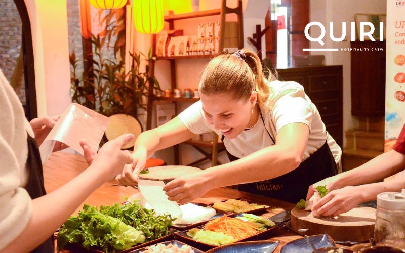 Cooking classes are perfect for rainy Hanoi weather in October.