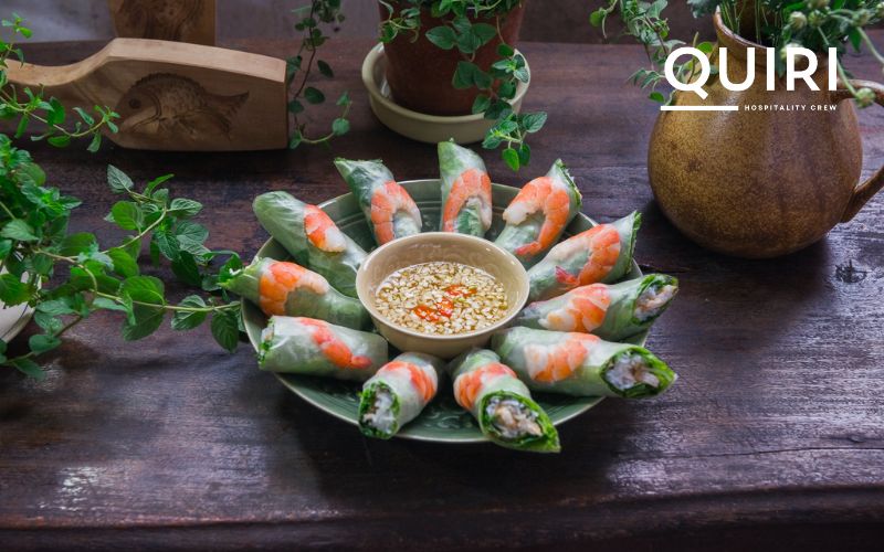 Light, refreshing rolls offering a healthy side of Hanoi street food.