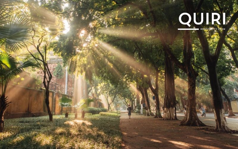 Phan Dinh Phung Street shows Hanoi in October’s golden autumn beauty.