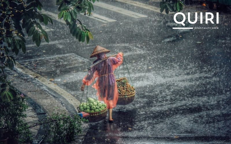 The Hanoi rainy season brings tropical beauty, fresh air, and calm charm.