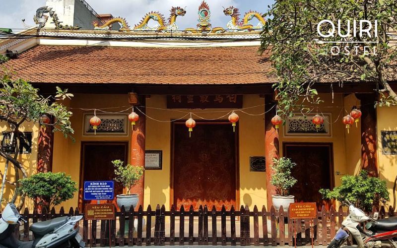 A historic temple featuring intricate cultural and spiritual elements.