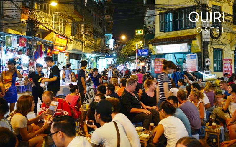 Ta Hien appears prominently on the hanoi old quarter map for nightlife seekers.