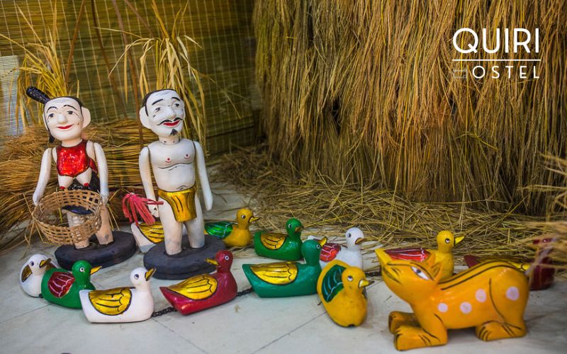 The Hanoi water puppet show began from flooded rice fields.
