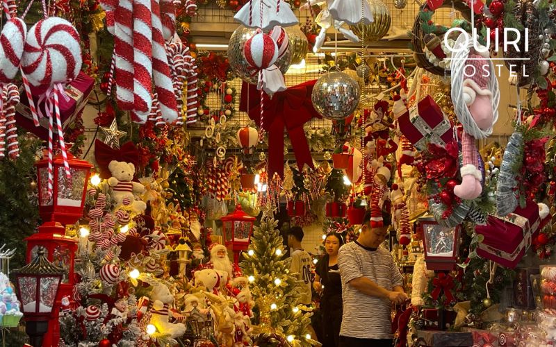 The Old Quarter showcases the energetic nightlife of Hanoi Christmas