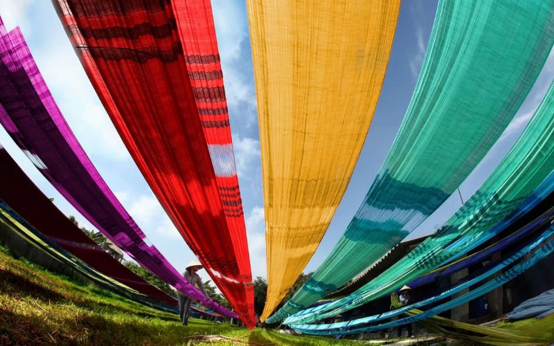 The festival brings music, color, and community spirit across Van Phuc Silk Village.