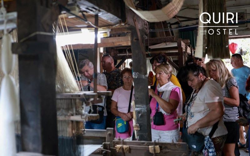 These workshops reveal the patient artistry behind beautiful Vạn Phúc Silk Village fabrics.
