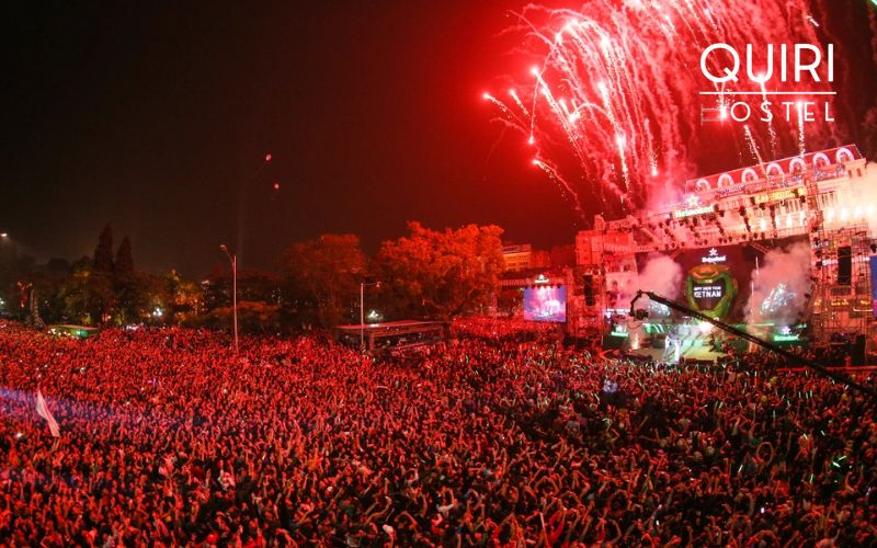 This square pulses with new year's eve 2026 excitement