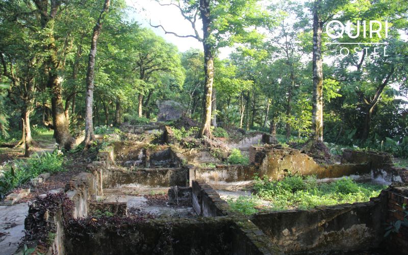 Visitors often hike between blockhouses to explore Ba Vi’s military past.